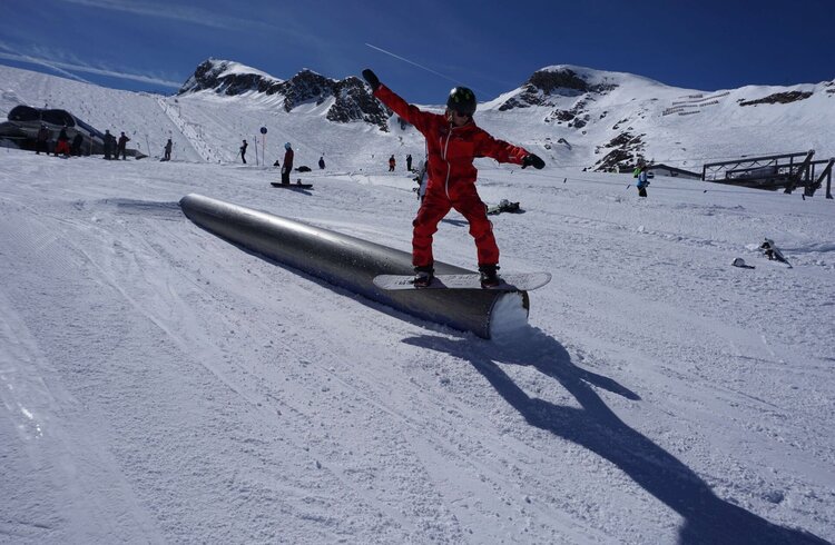 Snowboarder auf der Piste